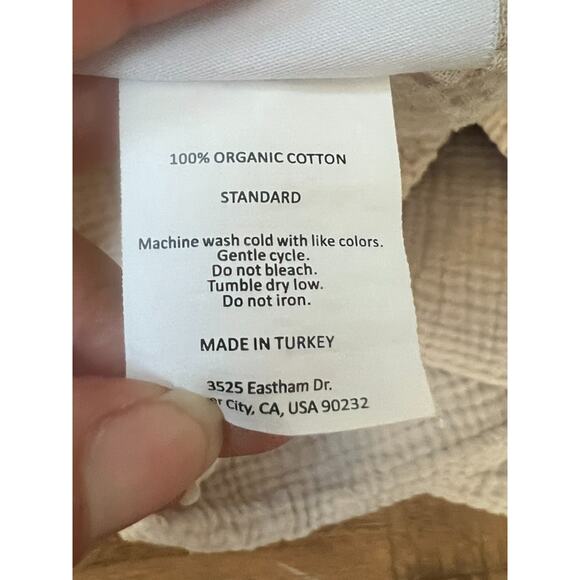 Parachute Standard Pillow Shams Set of 2 Beige 100% Organic Cotton - Picture 6 of 7